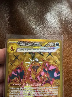 Pokemon TCG Charizard ex 228/197 Sv03: Obsidian Flames Hyper Rare Gold Near Mint - Image 4