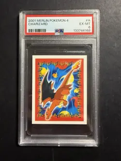 POKEMON MERLIN SERIES 4 CHARIZARD #A PSA 6 EX / MINT TOPPS 2001 - Image 1
