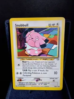 Pokemon TCG Snubbull 74/111 Neo Genesis English Vintage 2000 NM - Image 1