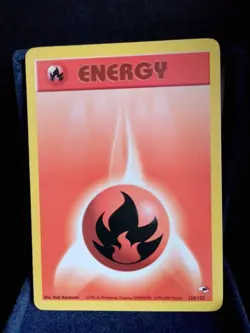 Pokemon TCG Fire Energy 128/132 Gym Challenge English Vintage NM - Image 1