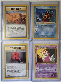 Pokemon WOTC 1st Edition Lot (Jynx/Slowbro/R's Hideout/Breeder Fields) - Image 1