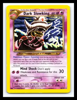 💥 DARK SLOWKING # 20/105 Neo Destiny Non Holo Vintage Pokemon 2001 - Image 1