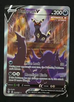 Pokemon Umbreon V 189/203 Evolving Skies Ultra Rare Single Strike Full Art Holo - Image 1