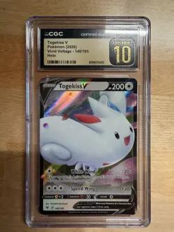Pokemon Togekiss V 140/185 Swsh04 Vivid Voltage 2020 Ultra Rare Holo CGC 10 - Image 1
