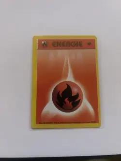 Pokemon Miscut Error Off Center OC Alignment Dot Vintage Fire Energy 1st Edition - Image 1
