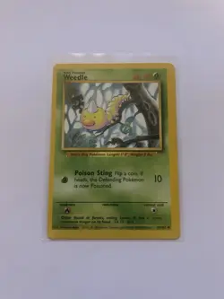 Pokemon Miscut Error Off Center OC Alignment Dot Vintage - Weedle Base Set WOTC - Image 1