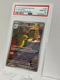 2025 POKEMON EN-MEGA EVOLUTION Donald trump IR 🔥🔥 #153 GUMSHOOS PSA 10 - Image 1