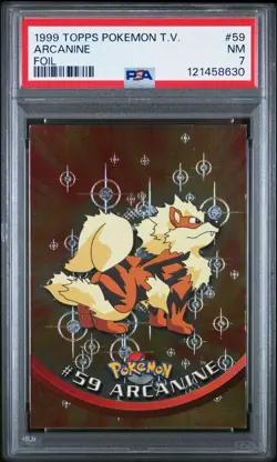 1999 Topps Pokemon T.V. Arcanine Foil PSA 7 - Image 1
