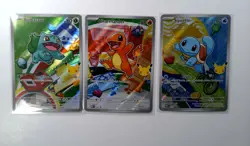 Pokemon TCG First Partner Bulbasaur Squirtle Charmander Trio Pack TO SLEEVE NM+ - Image 1
