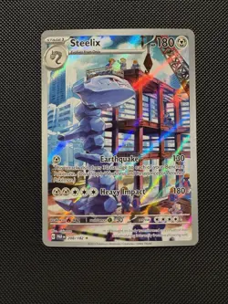 Pokemon TCG Steelix 208/182 Sv04: Paradox Rift Illustration Rare Near Mint - Image 1