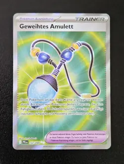 Pokemon Geweihtes Amulett 122/094 Fatale Flammen Trainer Karte Deutsch Near Mint - Image 1