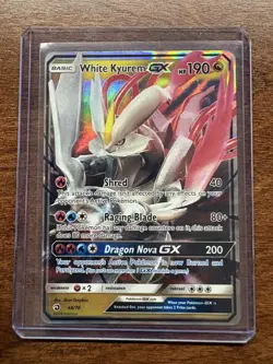 Pokemon Tcg White Kyurem Gx 48/70 Dragon Majesty Holofoil Rare - Image 1