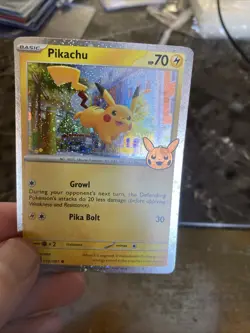 Pokemon Pikachu Trick Or Trade 2024 Cosmos Holo Fart Swirl!!! - Image 1