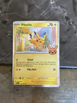 Pokemon Pikachu Trick Or Trade 2024 Cosmos Holo Fart Swirl!!! - Image 3