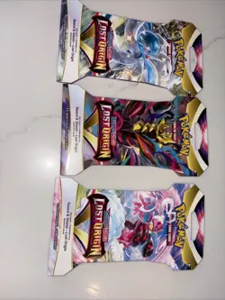 Pokemon Lost Origin Sleeved Booster Pack Art Set - 3 Packs NEW SEALED* - Image 1