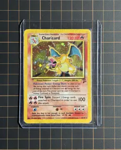 Base Set 2 Charizard 4/130 Pokemon TCG Vintage WOTC - Heavily Played - Image 1
