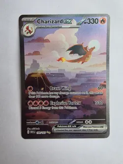 Pokemon TCG Charizard EX 199/165 Scarlet Violet 151 NM/Mint Condition - Image 1