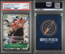 2024 ONE PIECE OP06-WINGS OF THE CAPTAIN MANGA ALTERNATE ART RORONOA ZORO PSA 10 - Image 2