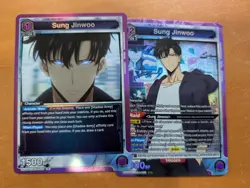 UNION ARENA SOLO LEVELING - SUNG JINWOO SR SLG-1-022 SUPER RARE - Image 1