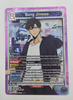 Bandai Union Arena Solo Leveling Sung Jinwoo SR Holo SLG4-022 Super Rare - Image 1