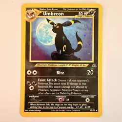 Umbreon 13/75 Neo Discovery Holo MP Pokemon Card 2001 English - Image 1