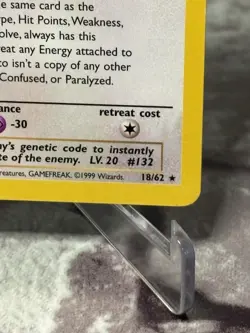 Ditto 18/62 - Pokemon Fossil Unlimited Rare Card WOTC NM/LP - Image 4