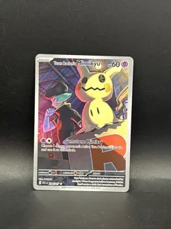 Pokemon Team Rocket's Mimikyu 238/217 Full Art Rare Holo ASC Card - Image 1