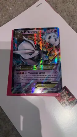 Pokemon M Mewtwo EX Ultra Rare Mega Breakthrough Holo 63/162 Card - Image 1