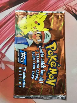 Pokemon - Topps TV Animation Edition EMPTY Wrapper Pack (No Cards) - Image 1