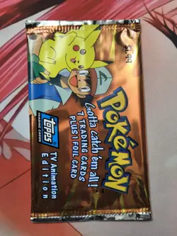 Pokemon - Topps TV Animation Edition EMPTY Wrapper Pack (No Cards) - Image 1