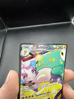 Pokemon TCG Iono's Bellibolt EX Journey Together Ultra Rare Holo Card 183/159 - Image 3