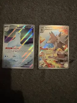 Pokemon TCG Card Lot - Dewgong, Lycanroc, PFL, 2019, Holo, 2 Cards - Image 1