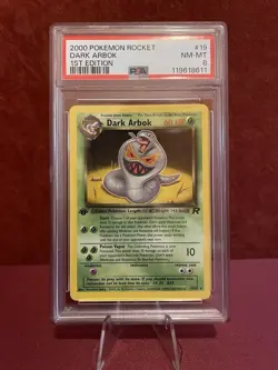Dark Arbok (Rare/1. Edition) - Pokemon Card (PSA 8) 19/82 Team Rocket 2000 - Image 1