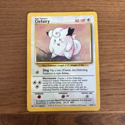 Pokemon Card Clefairy 5/102 Base Set Holo Holo Rare WOTC Played - Image 1