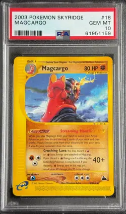 Pokemon Card Magcargo 18/144 PSA 10 WOTC Skyridge GEM MINT - Image 1