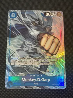 One Piece Monkey.D.Garp OP12-056 SR Foil Alternate Art 8000 Power Card - Image 1