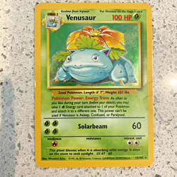 Venusaur 15/102 Base Set Holo MP - Moderately Played Pokemon Card TCG - Image 1
