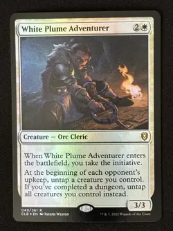 1x MTG White Plume Adventurer (Foil) - Battle for Baldur's Gate (CLB) #49 - Image 1