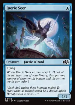 NM Faerie Seer, MTG, Foundations Jumpstart, Magic the Gathering, 106 - Image 1