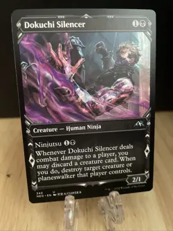 MTG Dokuchi Silencer Showcase Regular #340 Kamigawa: Neon Dynasty Uncommon NM/M - Image 1