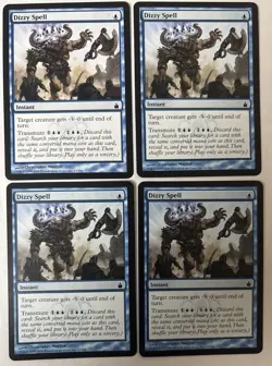 4x Dizzy Spell Playset - NM/LP - Ravnica: City Of Guilds - Dimir Transmute U/B - Image 1
