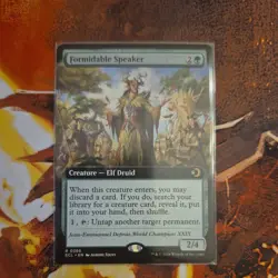 Magic: The Gathering Lorwyn Eclipsed Formidable Speaker (Extended Art) 366 NM - Image 1