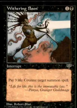 MTG Withering Boon LP Light Play Mirage [5453] - Image 1