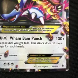 Mega Kangaskhan EX 79/106 Pokemon Flashfire MP - Image 5