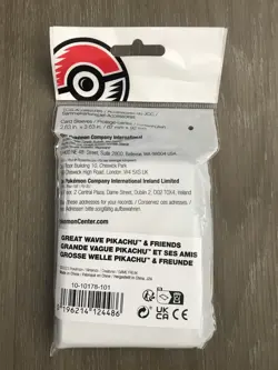 2023 Pokemon Center Great Wave Pikachu & Friends Card Sleeves TCG (65 Sleeves) - Image 4