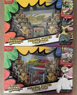 LOT OF 2 Pokemon Ascended Heroes Premium Poster Collection Gardevoir & Lucario - Image 1