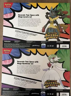 LOT OF 2 Pokemon Ascended Heroes Premium Poster Collection Gardevoir & Lucario - Image 2