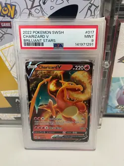 Pokemon TCG: Sword & Shield Brilliant Stars Charizard V 017/172 PSA 9 - Image 1