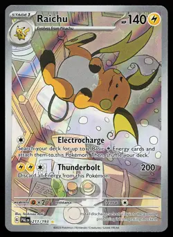 Raichu 211/193 Holo Illustration Rare Paldea Evolved Pokemon Card - Image 1