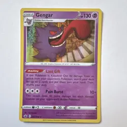 Pokemon Gengar 130 HP Stage 2 Holo Rare Swsh06 Chilling Reign 057/198 Pain Burst - Image 1